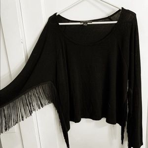 Fringe Long Sleeve Top